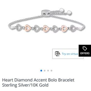 Desperately in search of this Silver and Gold Heart Diamond Bracelet